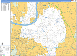 Penn Hills Wall Map Basic Style 2026